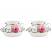 Ginori Florenza MalvaTea Cups + Saucers  Set